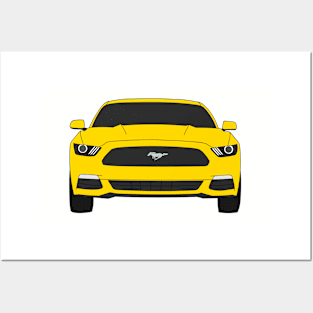 Ford Mustang Front End Triple Yellow Posters and Art